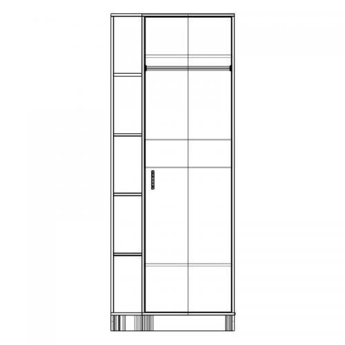 Шафа-Пенал Тиса Мебель ШС-824 Дуб сонома 205x52x80 см Шафа-Пенал Тиса Мебель ШС-824 Дуб сонома 205x52x80 см