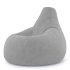 Крісло Мішок Груша Замша 150х100 Студія Комфорту Великий сірий