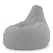 Крісло Мішок Груша Замша 150х100 Студія Комфорту Великий сірий