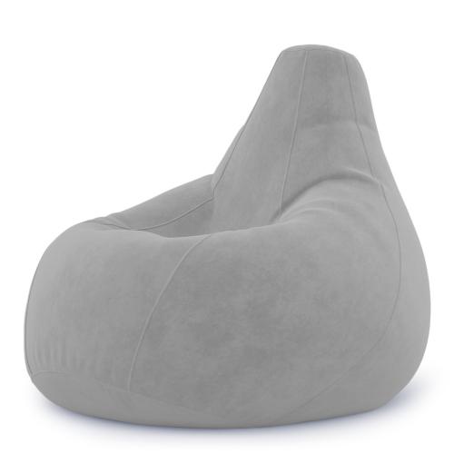 Крісло Мішок Груша Замша 150х100 Студія Комфорту Великий сірий