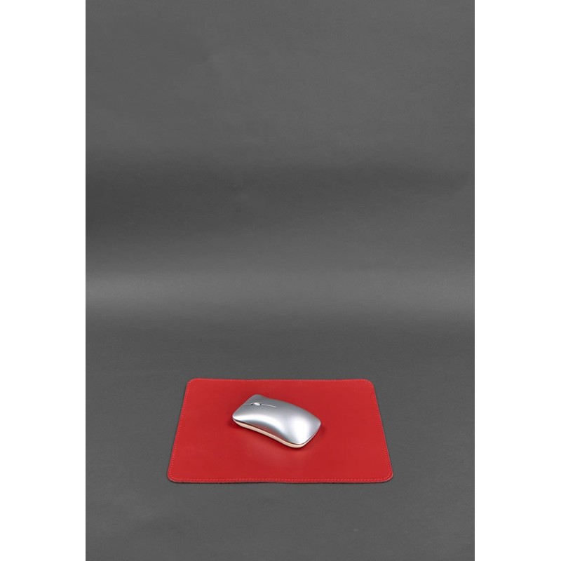 Килимок для мишки з натуральної шкіри 1.0 червоний краст BlankNote