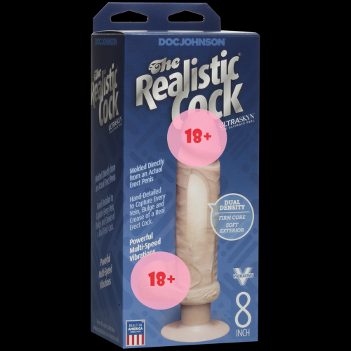 Фалоімітатор Doc Johnson Realistic Cock 8 inch ULTRASKYN Vibrating (SO1992) в інтернет супермаркеті PbayMarket!