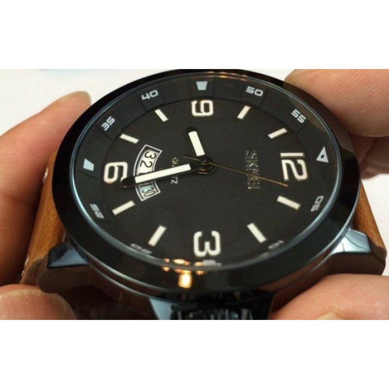 Годинник наручний класичний Skmei 9115 Чорний