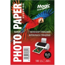 Фотопапір Magic Superior 260 г/м2 глянцевий 10х15 см Білий