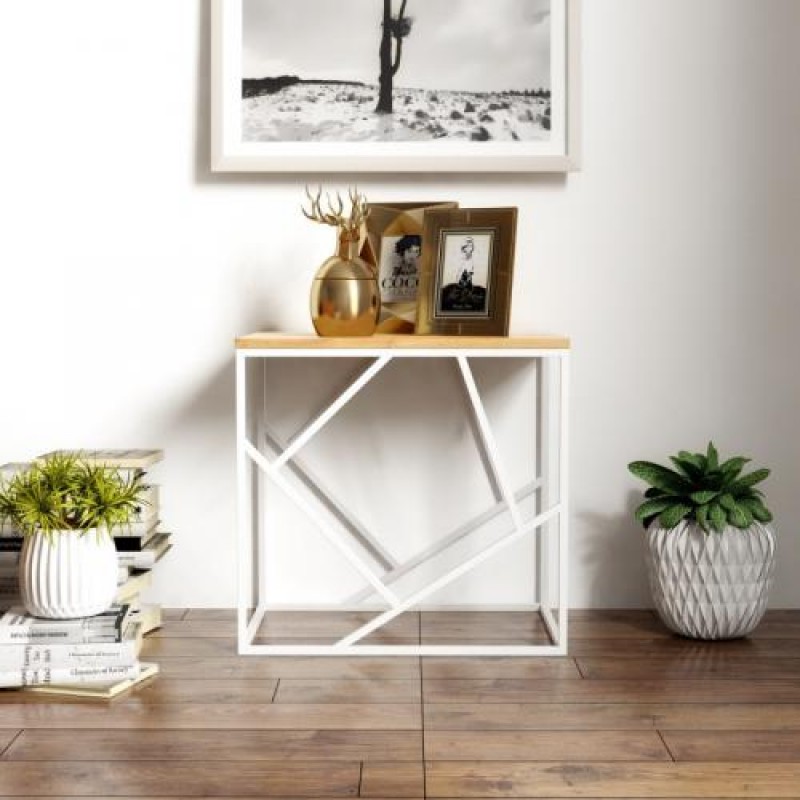 Кавовий журнальний столик у стилі Loft NS-467 630x600x400 мм Белый