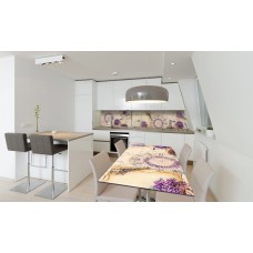 Наклейка вінілова на стіл Zatarga «Лавандова Кава» 600х1200 мм Z180604st