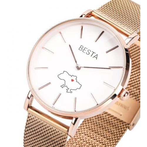 Наручний годинник жіночий BESTA Love UA Rosegold Золотий (3143) Наручний годинник жіночий BESTA Love UA Rosegold Золотий (3143)