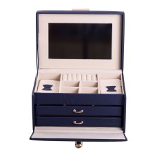 Кейс-скринька для прикрас YIWU 22.5x15.5x13 см Синій (HP-5-17BL)