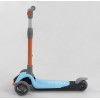 Самокат триколісний Best Scooter складане алюмінієве кермо, 3 колеса PU зі світлом Blue/Orange (102032)