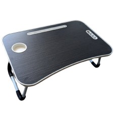 Портативний стіл для роботи за ноутбуком Столик-трансформер OPT-TOP темне дерево без USB (2093506419)