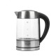 Електрочайник з терморегулятором скляний Adler AD 1247 1.7 л сріблястий