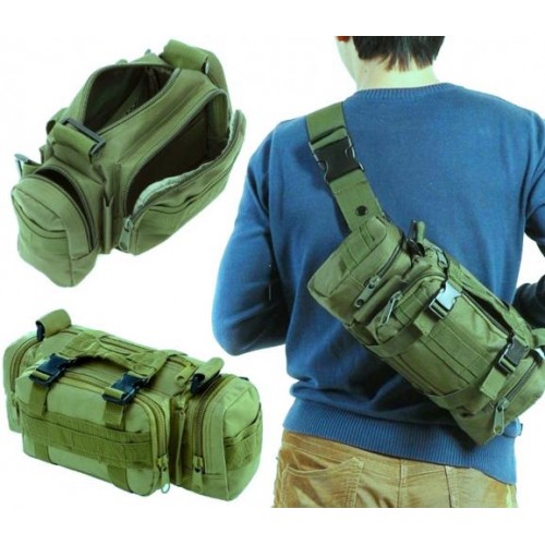 Тактична чоловіча сумка No Brand Molle Combat Sachet 18x30x8 см Хакі (1870530731) Тактична чоловіча сумка No Brand Molle Combat Sachet 18x30x8 см Хакі (1870530731)
