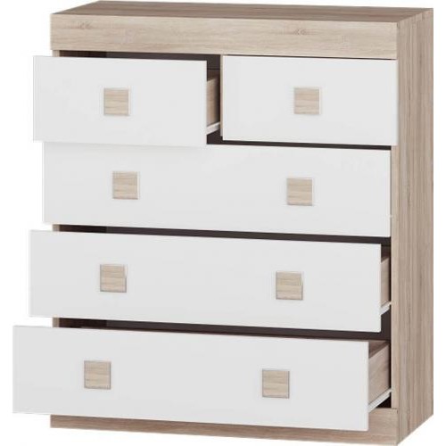 Комод для речей Соната 3 Сонома + білий (Son-1) Комод для речей Соната 3 Сонома + білий (Son-1)