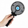 Вентилятор акумуляторний міні із ручкою USB діаметр 10см Handy Mini Fan чорний в інтернет супермаркеті PbayMarket!