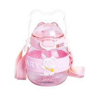 Дитяча пляшка для води з ручкою YIWU 580 мл Рожевий (HP-14-37P)