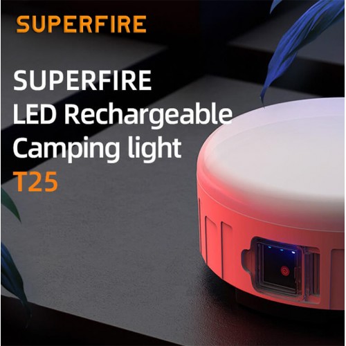 Ліхтар кемпінговий акумуляторний SuperFire T25 400 Lumen IP42 Ліхтар кемпінговий акумуляторний SuperFire T25 400 Lumen IP42