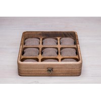 Органайзер на 9 секцій для наручних годинників ecoWalnut 7х26.5х26.5 см Органайзер на 9 секцій для наручних годинників ecoWalnut 7х26.5х26.5 см