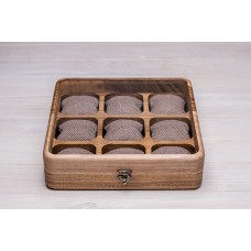 Органайзер на 9 секцій для наручних годинників ecoWalnut 7х26.5х26.5 см