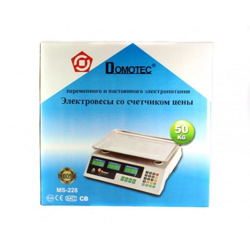 Торговельна електронна вага Domotec MS-228 до 50 кг. Торговельна електронна вага Domotec MS-228 до 50 кг.