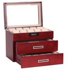 Шкатулка для зберігання годинників Salvadore WB/2350/30.C Бордово-бежевий