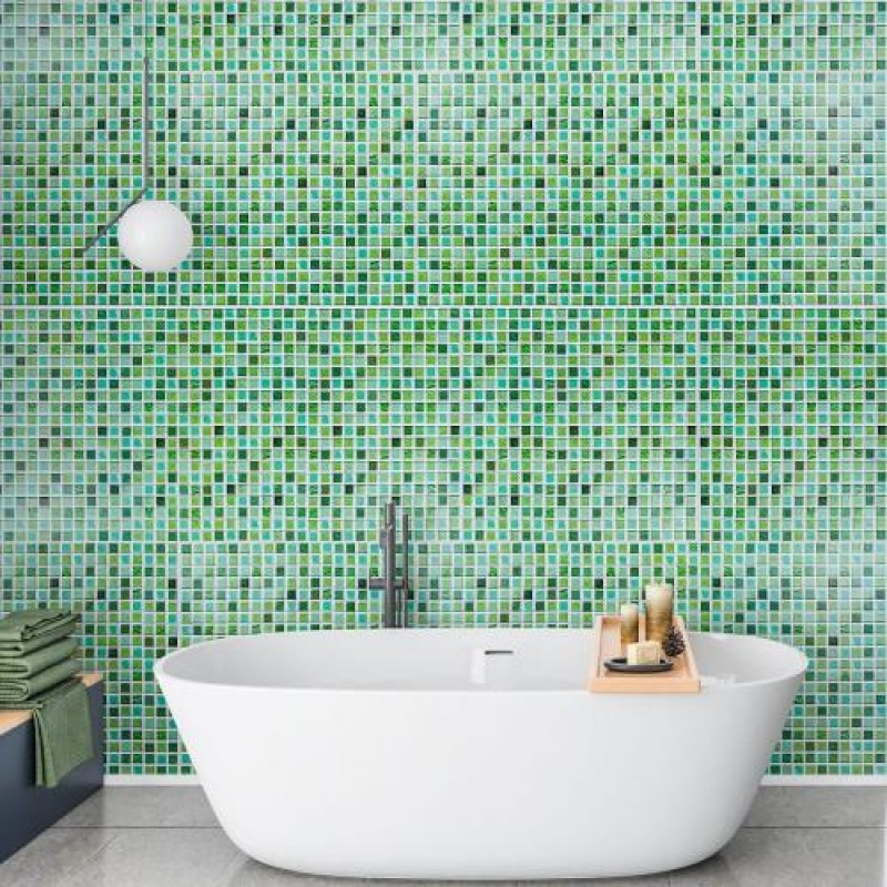 Декоративна панель ПВХ під зелену мозайку 960х480х4мм (D) SW-00001828 Sticker Wall