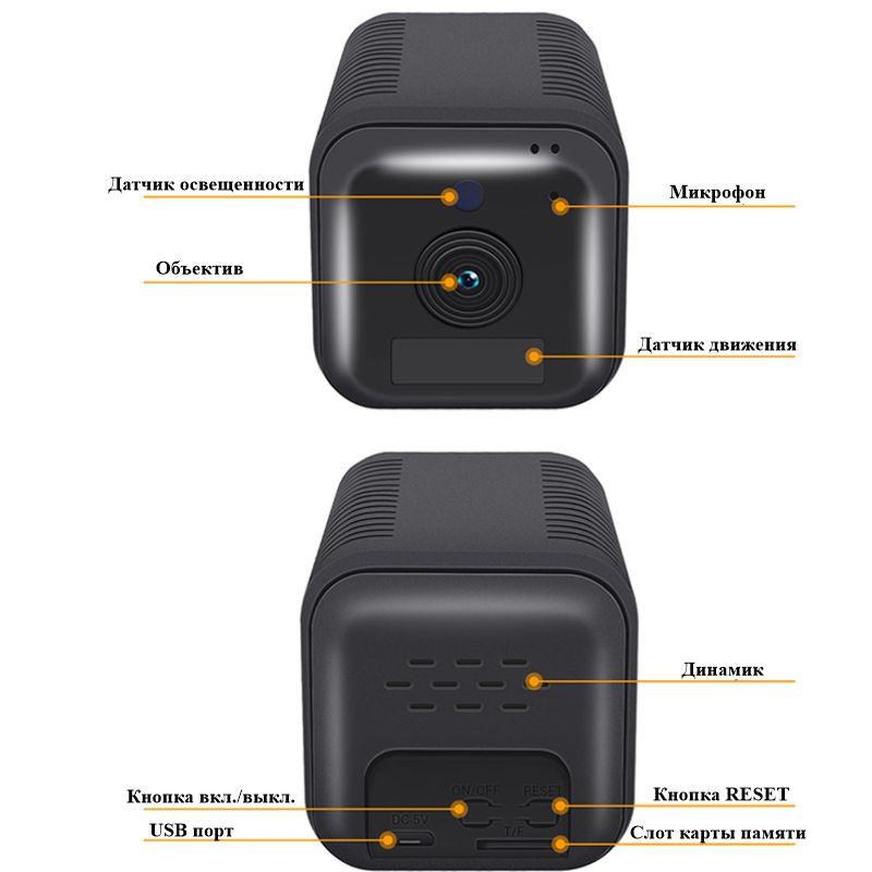 Міні камера wifi бездротова з великим акумулятором 6200 мАг ESCAM G18, FullHD 1080P, датчик руху