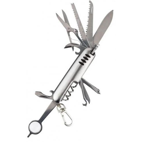Ніж багатофункціональний туристичний Crivit Essentials Сріблястий (IAN376432) Ніж багатофункціональний туристичний Crivit Essentials Сріблястий (IAN376432)