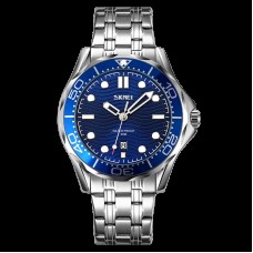 Чоловічий класичний годинник Skmei 9276 Сріблястий