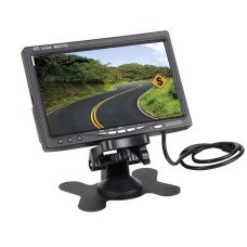Автомобільний монітор 7 дюймів для камери заднього виду Podofo R09+, 2 AV входи, кріплення на торпедо