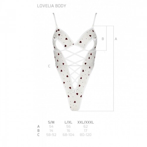 Еротичний боді з малюнком LOVELIA BODY white XXL/XXXL - Passion в інтернет супермаркеті PbayMarket!