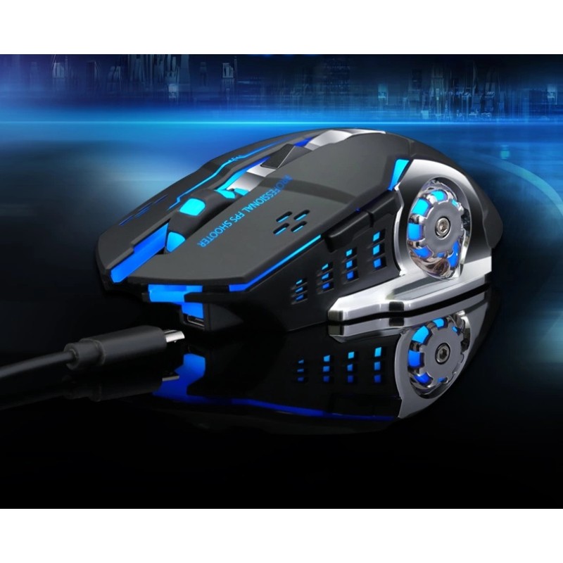 Миша бездротова ігрова з підсвічуванням Sundy Q13 Black (528)