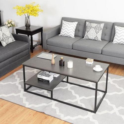 Журнальний столик з поличкою GoodsMetall 1000х600х420 у стилі Лофт  Журнальний столик з поличкою GoodsMetall 1000х600х420 у стилі Лофт