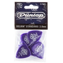 Медіатори Dunlop 41P2.0 Delrin 500 Standard Plectrum Player's Pack 2.0 mm (12 шт.)