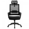 Крісло офісне Остін SDM Синхромеханізм сітка екошкіра чорна