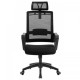 Крісло офісне Остін SDM Синхромеханізм сітка екошкіра чорна