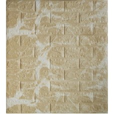 Самоклеюча декоративна 3D панель 3D Loft HP-ZW19-5 Під цеглу мармур капучино 700x770x5мм