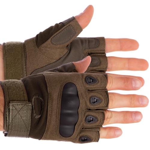 Тактичні рукавички з відкритими пальцями і посилив. протектор OAKLEY BC-4624 (р-р L) Оливковий (PT0175) в інтернет супермаркеті PbayMarket!