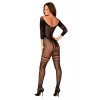 Сітчастий бодістокінг з імітацією підв’язок Obsessive Bodystocking G329 S/M/L, black, з доступом в інтернет супермаркеті PbayMarket!