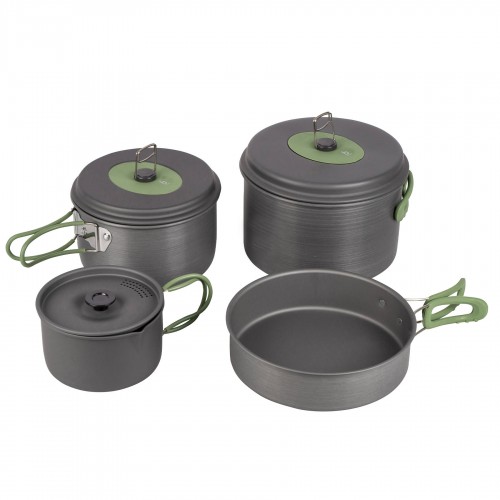 Набір посуду Bo-Camp Explorer 4 Pieces Hard Anodized Grey/Green (2200244) Набір посуду Bo-Camp Explorer 4 Pieces Hard Anodized Grey/Green (2200244)