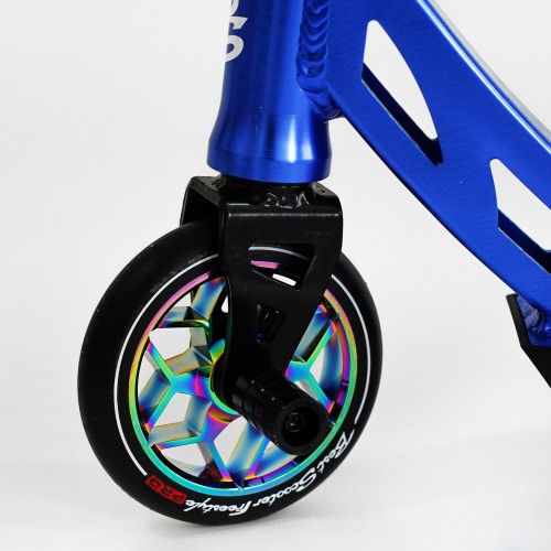 Самокат трюковий Best Scooter Freestyle Pro HIC-система пеги алюмінієвий диск та дека колеса PU Blue (115641)