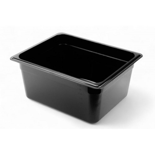Гастроємність з полікарбонату 1/2 One Chef 150 мм 8 л Чорна Гастроємність з полікарбонату 1/2 One Chef 150 мм 8 л Чорна