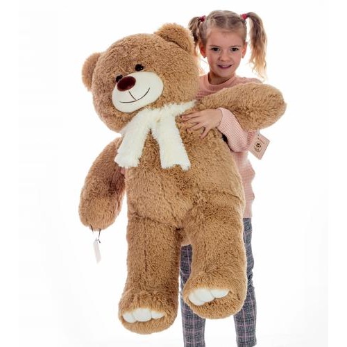 Плюшевий ведмедик Mister Medved з шарфиком Денні 110 см Латте (095) Плюшевий ведмедик Mister Medved з шарфиком Денні 110 см Латте (095)