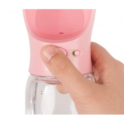 Портативна напувалка SUNROZ Dog Bottle для собак 350 мл Рожева (SUN0859) Портативна напувалка SUNROZ Dog Bottle для собак 350 мл Рожева (SUN0859)