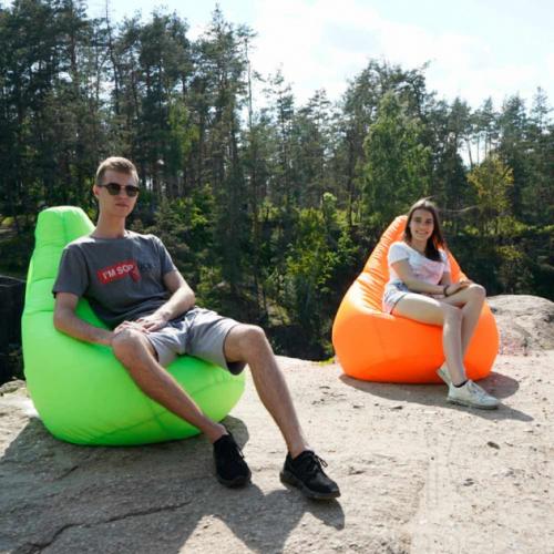 Крісло Мішок Груша Оксфорд 300 150х100 Студія Комфорту Великий оранжевий Крісло Мішок Груша Оксфорд 300 150х100 Студія Комфорту Великий оранжевий