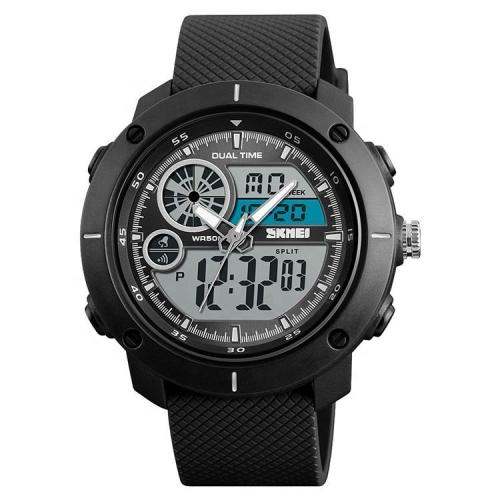 Чоловічий наручний годинник Skmei 1361 Black 1361BK (17142-hbr) Чоловічий наручний годинник Skmei 1361 Black 1361BK (17142-hbr)