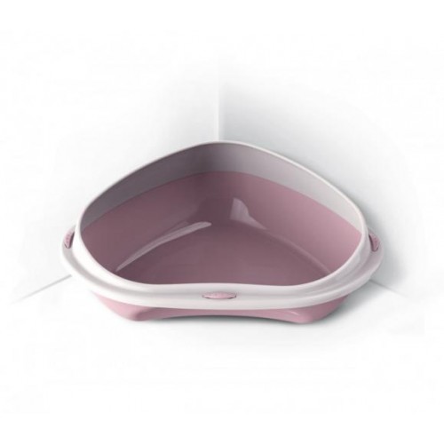 Туалет для котів кутовий GeorPlast Shuttle 49x40x17,5 см Рожевий Туалет для котів кутовий GeorPlast Shuttle 49x40x17,5 см Рожевий