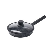 Сковорода алюмінієва з кришкою YIWU Haus Roland 25 см Чорний (HP33543)