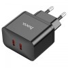 Зарядное устройство Hoco N29 Triumph wall charger dual Type C 35W output EU plug Черный
