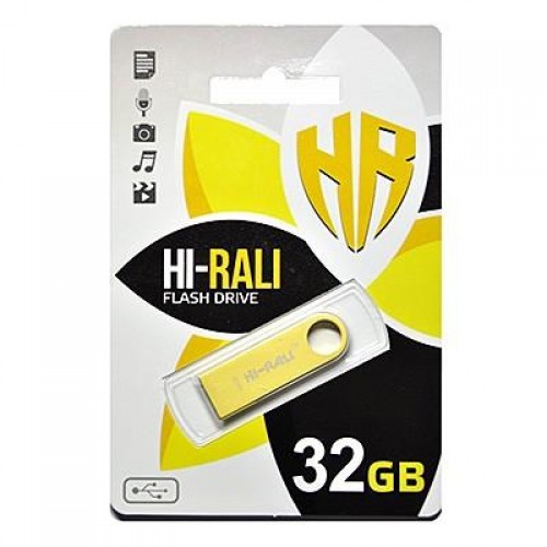Флеш-накопичувач USB 32GB Hi-Rali Shuttle Series Gold (HI-32GBSHGD) в інтернет супермаркеті PbayMarket!