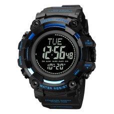 Чоловічий спортивний годинник Skmei 2037 з компасом Чорний з синім